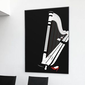 Harp Solo Woman illustration